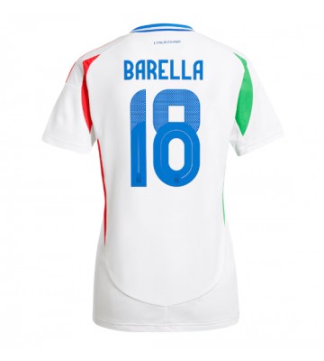 Italia Nicolo Barella #18 Segunda Equipación Mujer Eurocopa 2024 Manga Corta